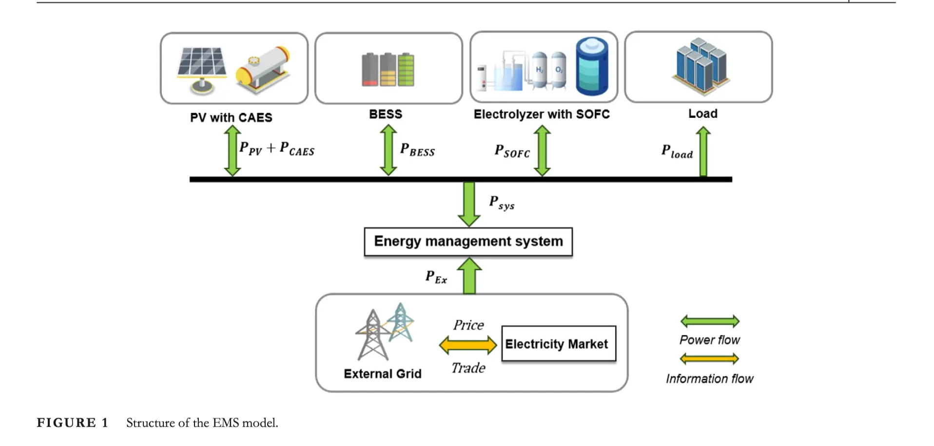 Structure of the EMS model